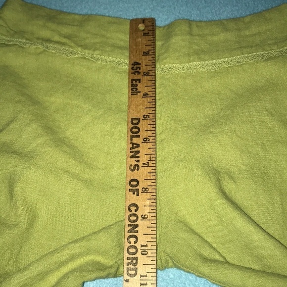 TERRAMODA crop crocheted details vintage pants chartreuse size M - Picture 10 of 12